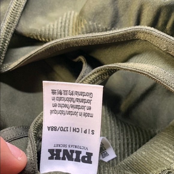 PINK Victoria's Secret Olive Green Women's Top - Picture 4 of 5